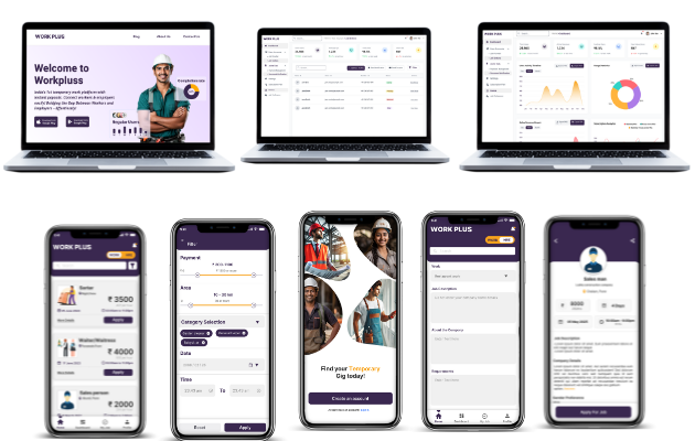 Workpluss digital solution for blue collar jobs